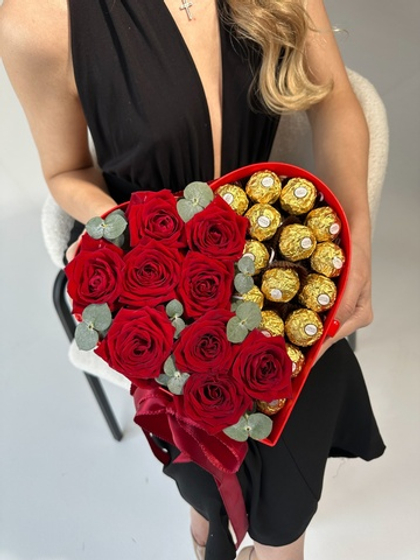 Сердце с ферерро роше из праздничной коллекции“Mon Amour “💘