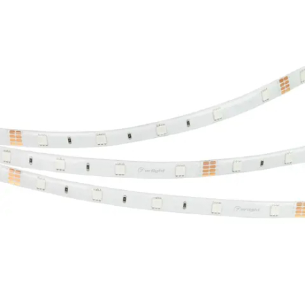 Светодиодная лента RTW 2-5000SE 24V RGB (5060, 150 LED, LUX) (Arlight, 7.2 Вт/м, IP65) 021732