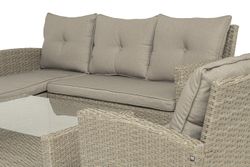 "Атланта" лаунж-зона из искусственного ротанга, цвет соломенный