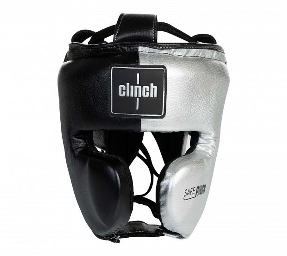 Шлем боксерский Clinch Punch 2.0 черно-серебристый C145