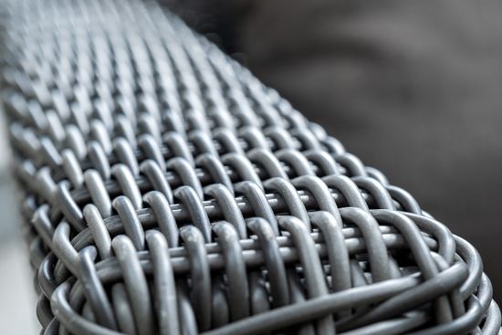 "Капучино" диван из искусственного ротанга двухместный, цвет графит