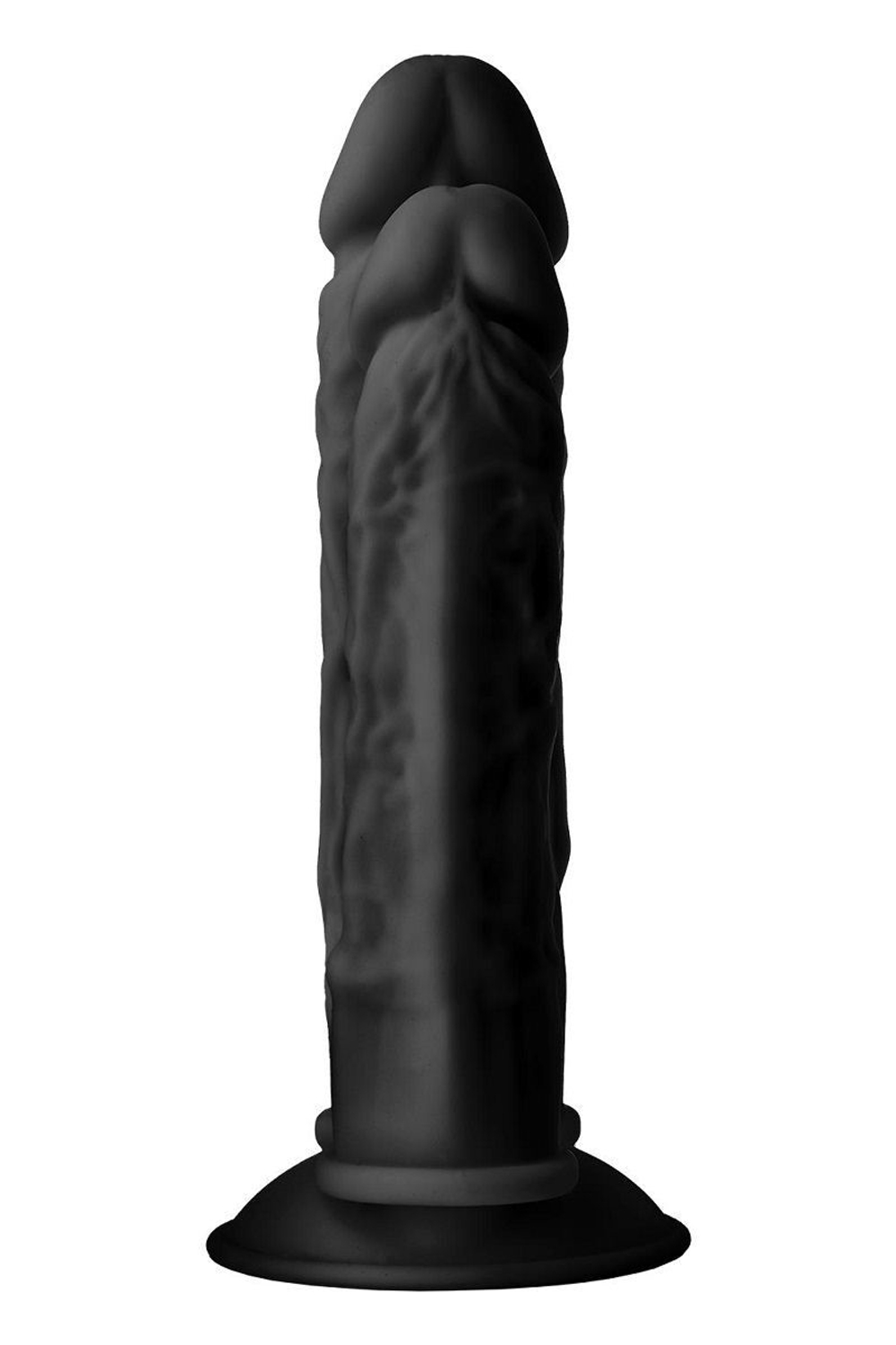 Черный анально-вагинальный фаллоимитатор Double Penetrator - 19,5 см. (Цвет: черный)