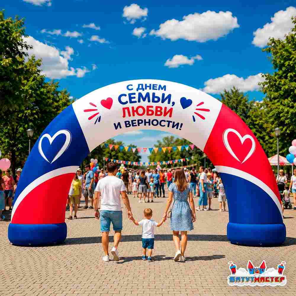Надувная арка праздничная «День семьи», 5×1×3 м