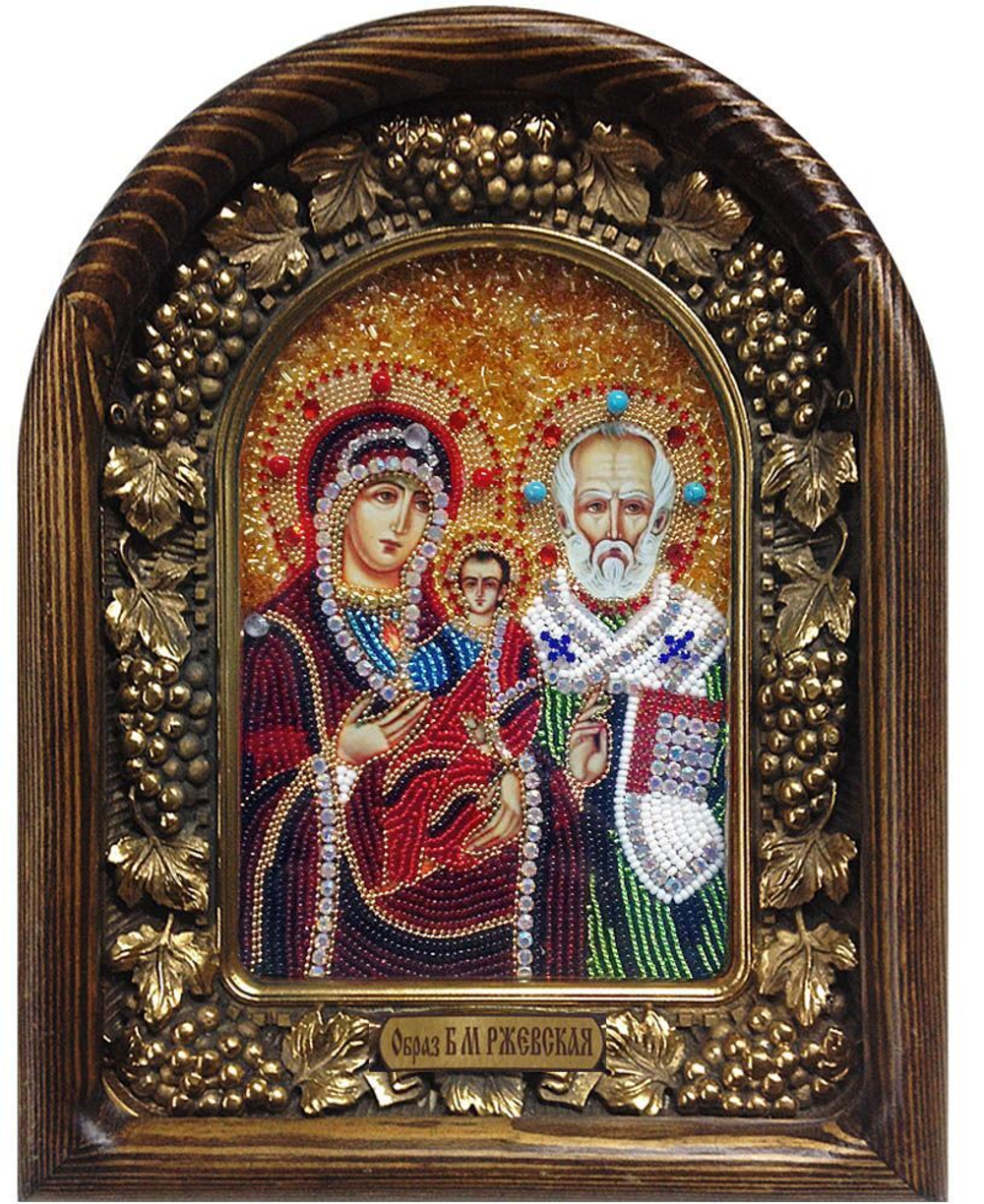 Икона Пресвятая Богородица Ржевская бисер
