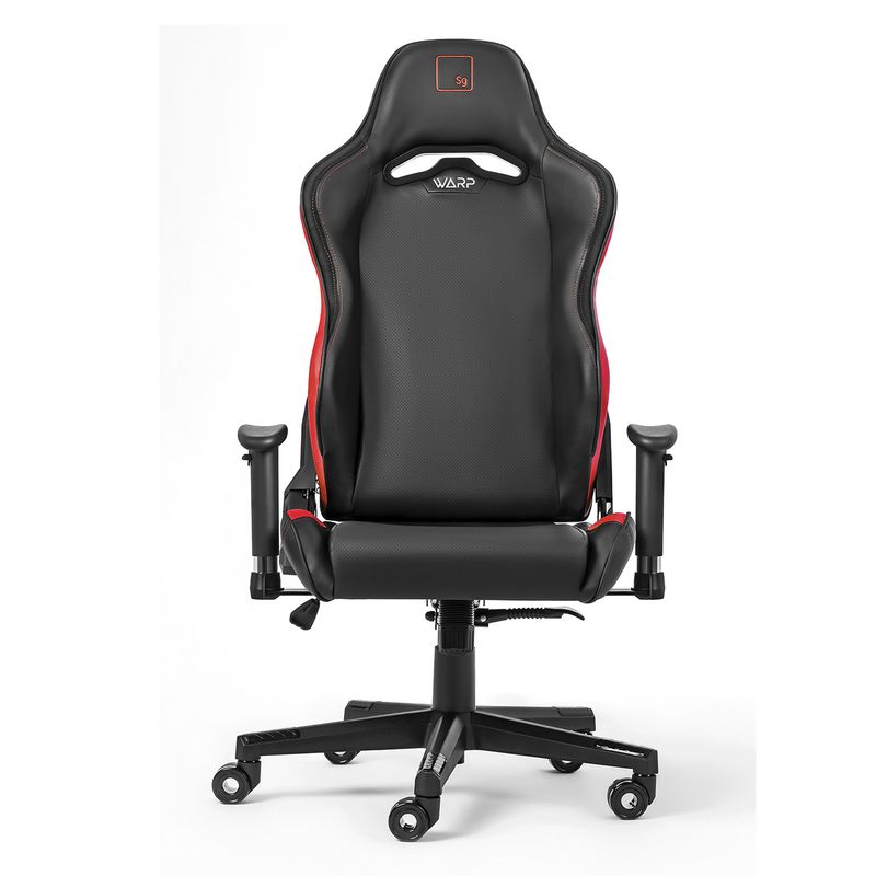 Кресло WARP экокожа черный, красный 68.6x36.7x82.3Sg Black Red