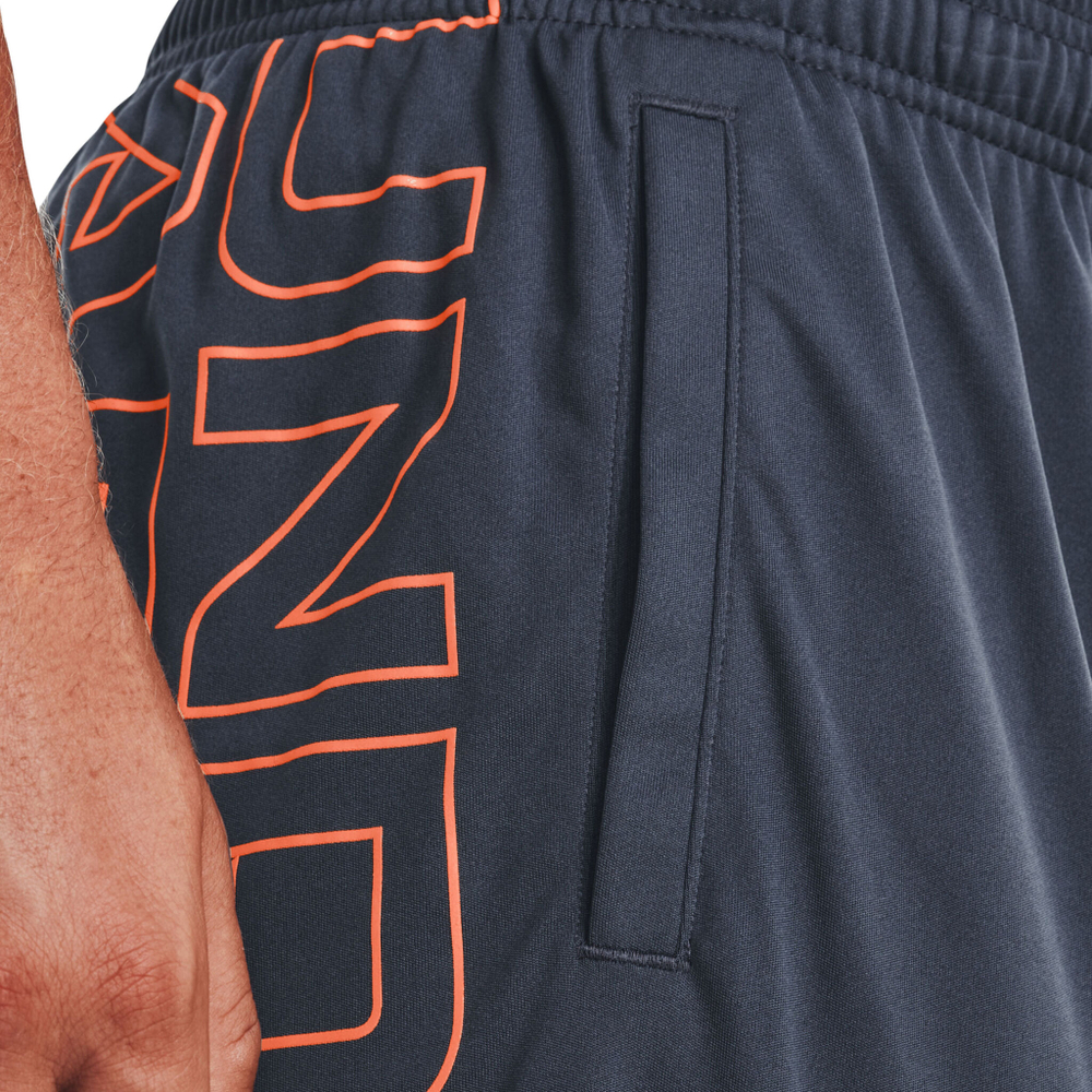 Мужские теннисные шорты Under Armour Tech WM Graphic Shorts Men - Dark Grey, Orange