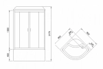 Душевая кабина Royal Bath RB90BK2-M 90x90 профиль белый/стекло матовое