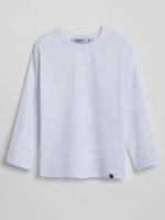 Лонгслив детский в школу белый