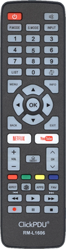 Универсальный пульт ClickPdu RM-L1606 (multibrand 6 в 1)
