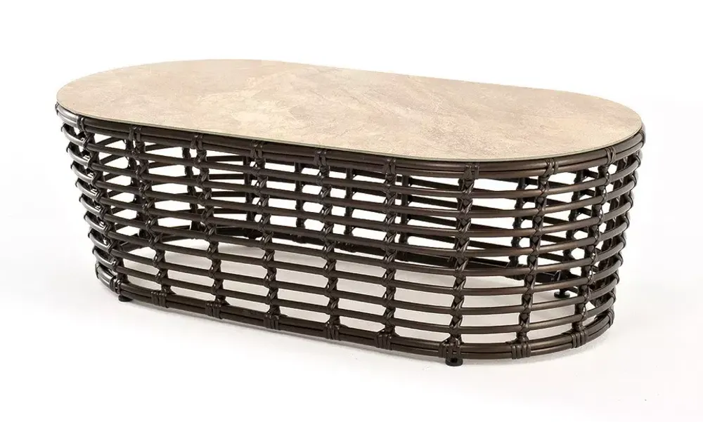 "Валенсия" журнальный столик из искусственного ротанга, цвет бронзовый