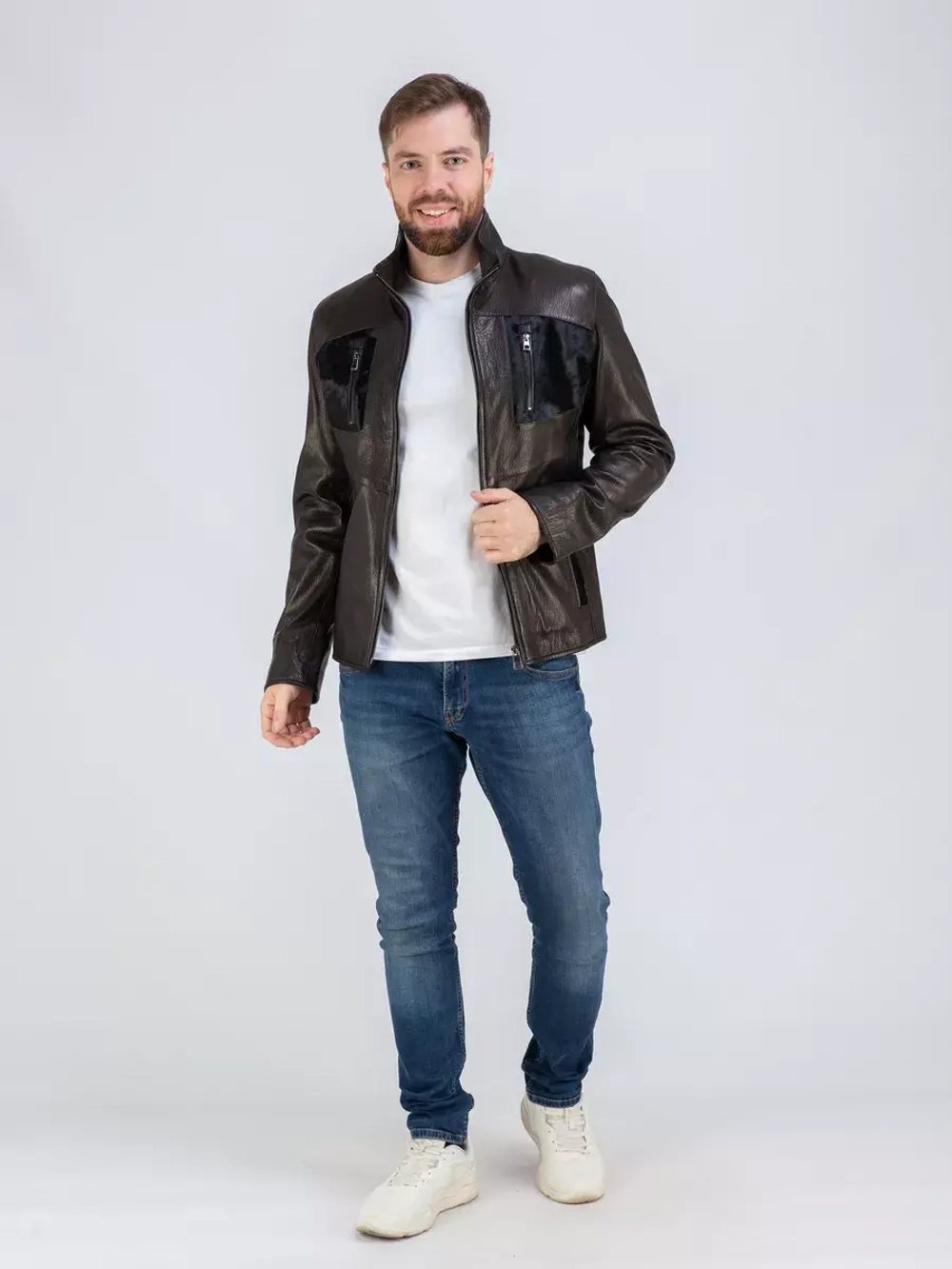 Куртка кожаная демисезонная Турция