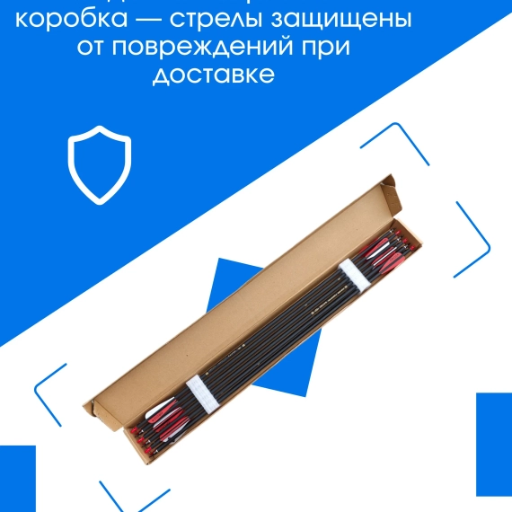 Стрелы для лука охотничьи 80см микс карбоновые спортивные GROZA (Синие 6шт.)