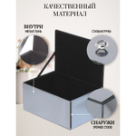 Шкатулка для украшений, стекло, 14.5х21х10 см, с зеркалом, Y6-2090