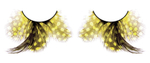 Жёлтые ресницы-перья (Цвет: черный с желтым)