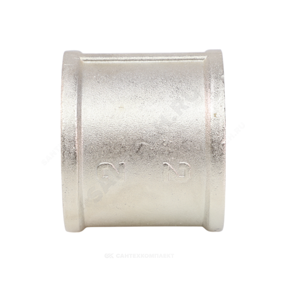 Муфта латунь никель Ду 20 (3/4") ВР/ВР VALFEX VF.170.N.034
