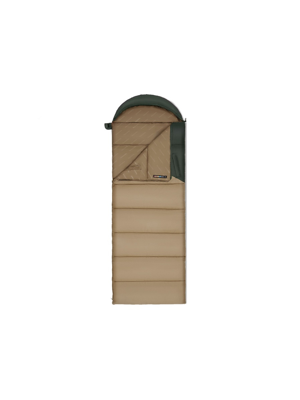 Спальный мешок Naturehike Sunny Day PL02 CNK2550WS028 U450, зеленый с коричневым, молния справа