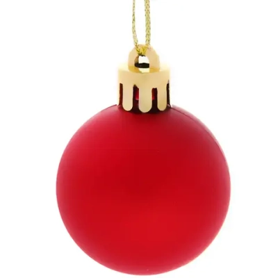 Новогодние шары 4 см (набор 6 шт) «Матовый», красный