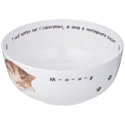 САЛАТНИК-ТАРЕЛКА СУПОВАЯ LEFARD "БЕРИ КОТА" 750 МЛ 15,5*6,5 СМ (КОР=36ШТ.)