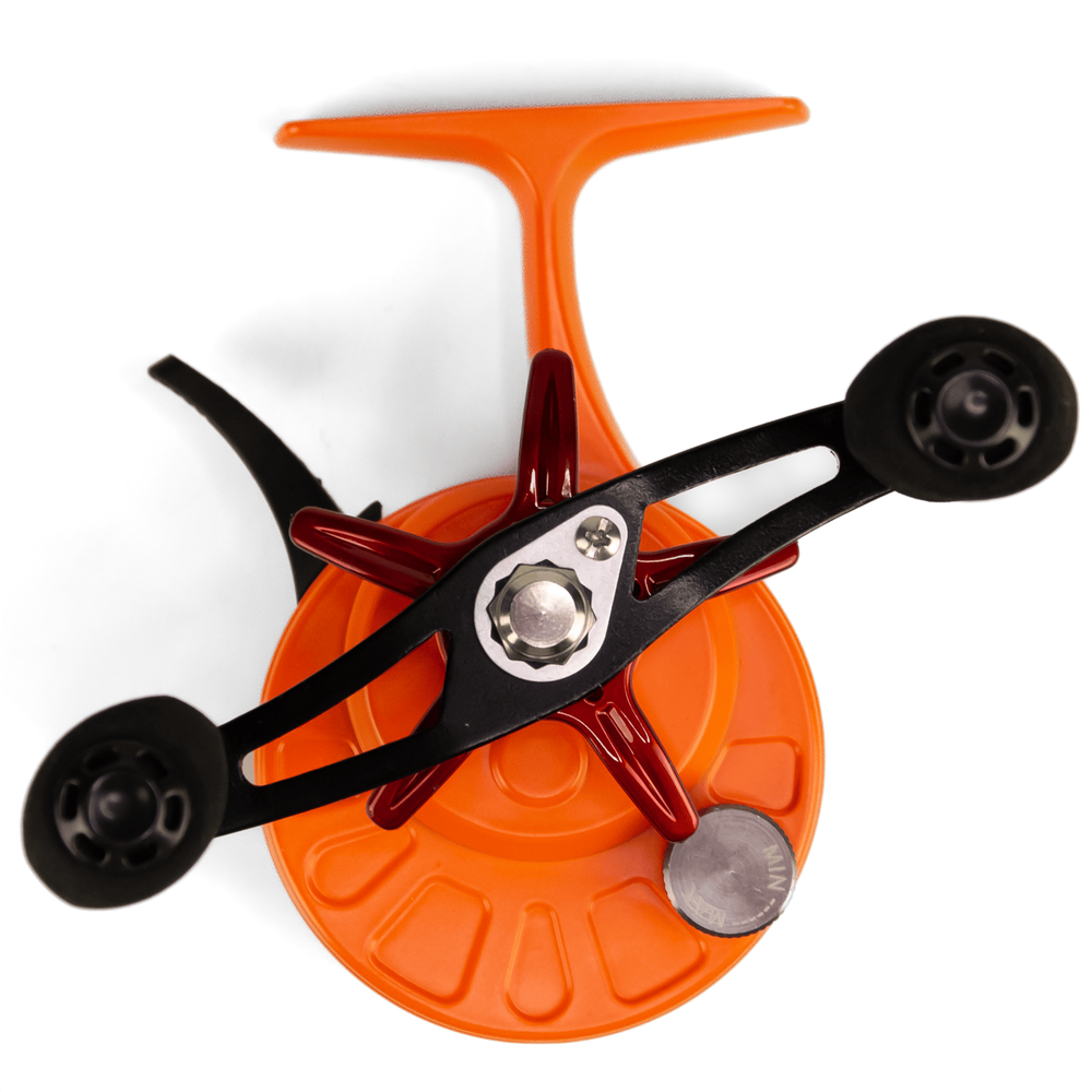 Катушка зимняя мультипликаторная Grows Culture Frozen L, Оранжевый (5+1BB, мет. шпуля)