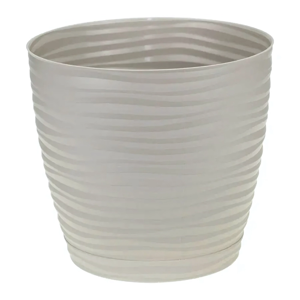 Кашпо ДЮНА D220мм 5,5л с поддоном кремовый