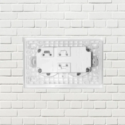 Розетка двойная Legrand Anam с заземлением горизонтальная, в сборе