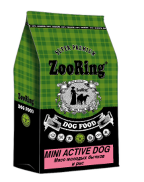 ZooRing Mini Active Dog МЯСО МОЛОДЫХ БЫЧКОВ 10 кг