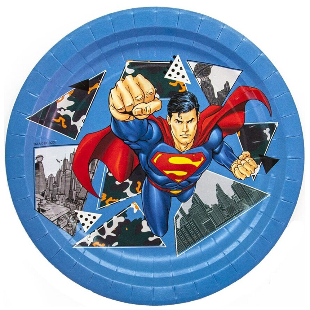 Тарелки 18 см "Супермен" / Superman / набор 6 шт. /
