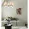 6585/5 MODERNI LN25 56 хром/бежевый, металл/текстиль, стекло Люстра подвесная E14 5*40W 220V ARNIKA