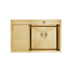 Кухонная мойка премиум GERHANS K37851G-R  PVD бронзовый