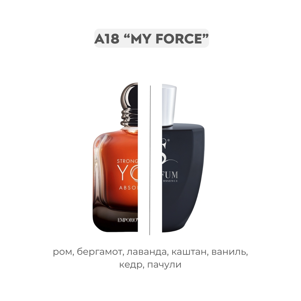 A18 MY FORCE по мотивам Emporio stronger with you absolutely - Giorgio Armani  , парфюмерная вода