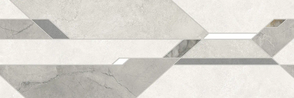 Настенная плитка Alma Ceramica TWU3090ATU17R Anturin 30x90 белая / серая матовая под бетон / под камень / абстракция