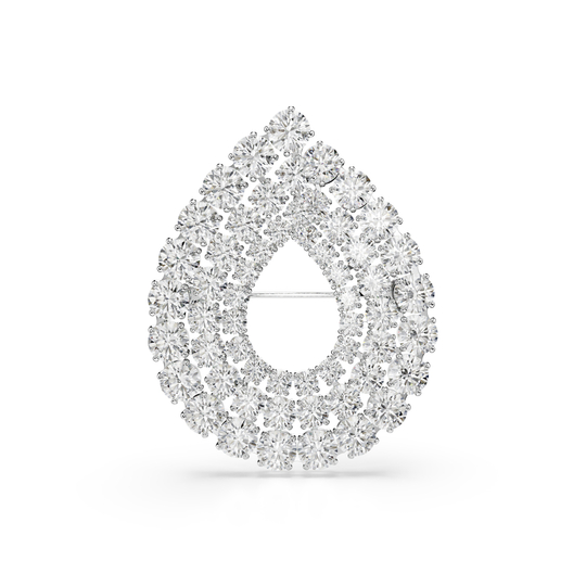 MATRIX:BROOCH TENNIS WHITE/RHS
