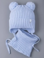 Шапка со снудом для девочки демисезонная