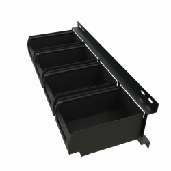 Держатель GAROPT для лотков 4шт на экран (лотки в комплекте), крепление на инструментальную тележку или перфорированную панель