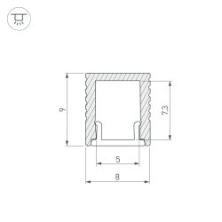Профиль SL-MINI-8-2000 ANOD BLACK (Arlight, Алюминий) 030514