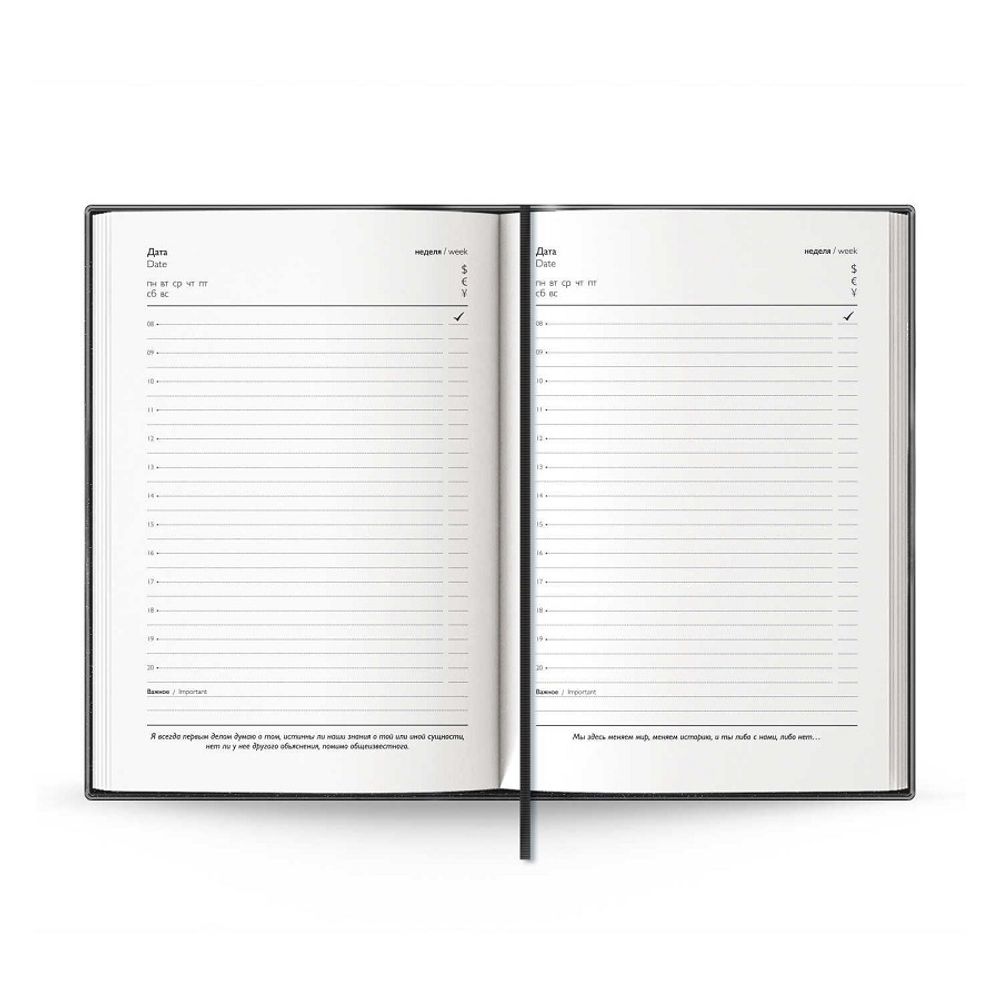 Ежедневник недатированный Феникс Сапфир, А5, 160л, кожзам, коричневый