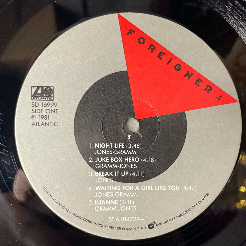 Винтажная виниловая пластинка LP Foreigner 4 (США 1981)