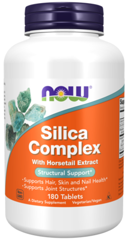 NOW Foods, Комплекс кремнезема с экстрактом хвоща, Silica Complex, 180 таблеток
