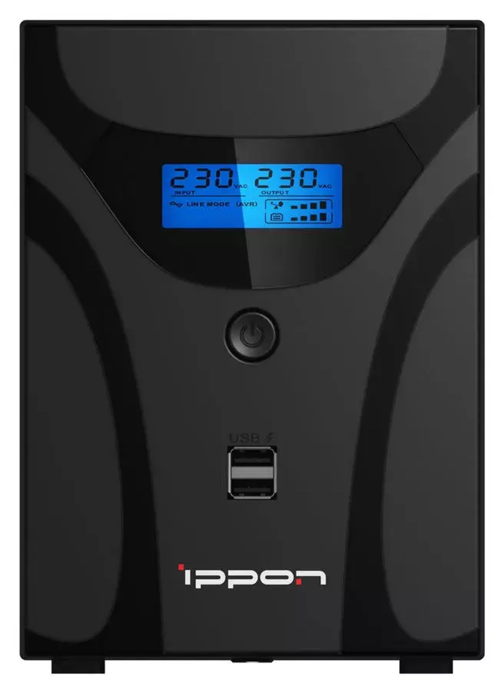 ИБП Ippon Smart Power Pro II 1600, 1600VA, 960Вт, AVR 162-290В, 6(2)хС13, управление по USB/RS-232, RJ-45, LCD