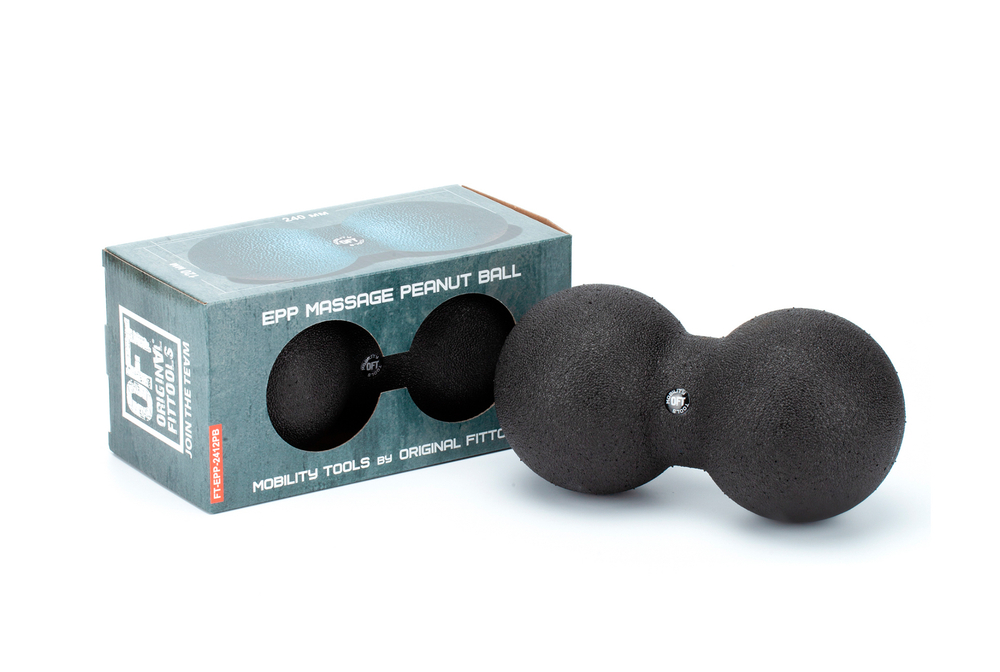 Шар массажный сдвоенный 24 х 12 см черный