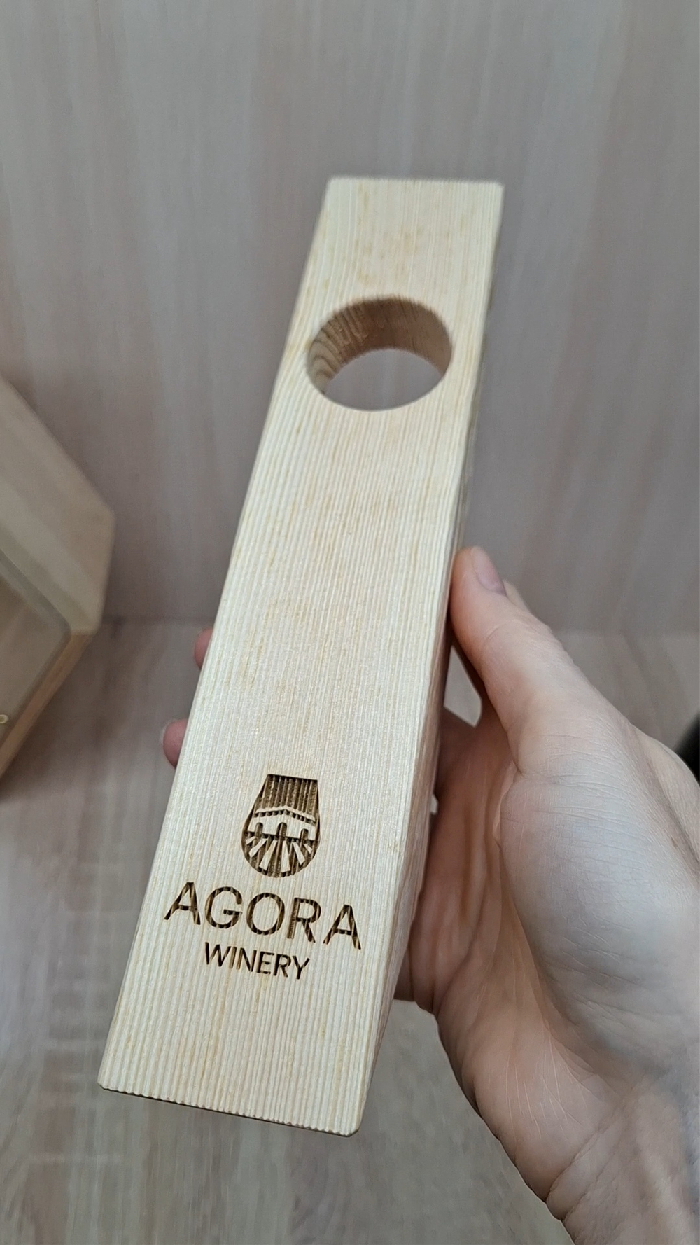 Подставка для бутылки деревянная, без покраски