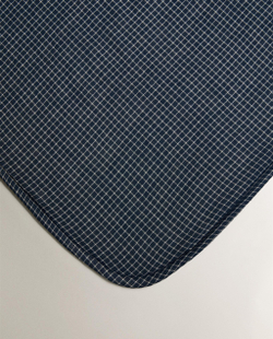 Zara Home плед детский из хлопка, синий, в клетку, 90x120 см