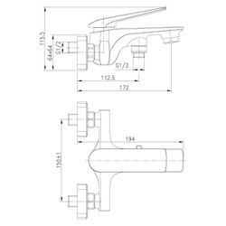 Смеситель Lemark Allegro LM5914CW для ванны