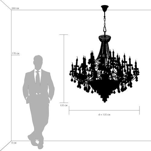 700514 !3 КОР!!! Люстра подвесная CLASSIC 51х60W E14 ХРОМ
