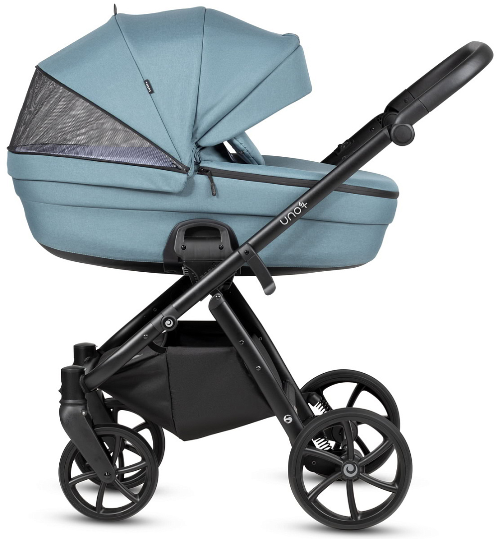 Детская коляска Tutis Uno 6 Plus Essential collection 4 в 1 с автокреслом Elo Lux EduSky Black и базой 1602143 Menta