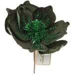 Украшение новогоднее «Пуансеттия - Ночное сияние» 25 см, Изумруд