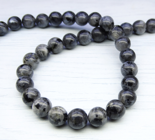 ПК082НН8 Бусины из природного камня Яшма (серая), размер: 8 мм, 10 шт.