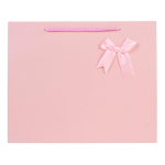 Пакет подарочный "Бант" 32*26*10,4см, с атласным бантом, 4 цвета микс