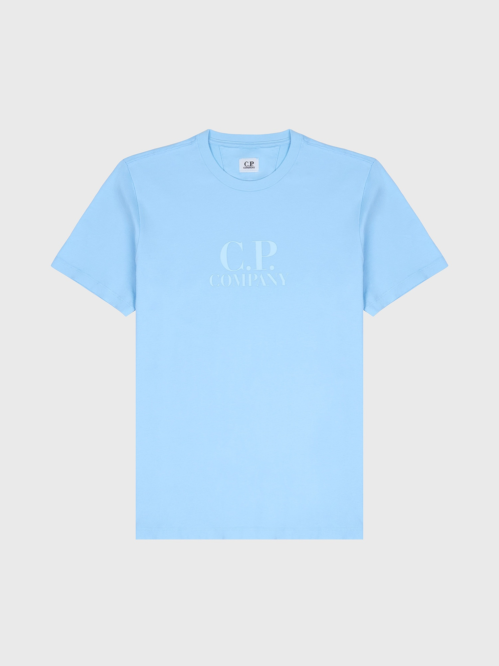 Футболка C.P. Company Jersey 30/1 Logo Sky Blue