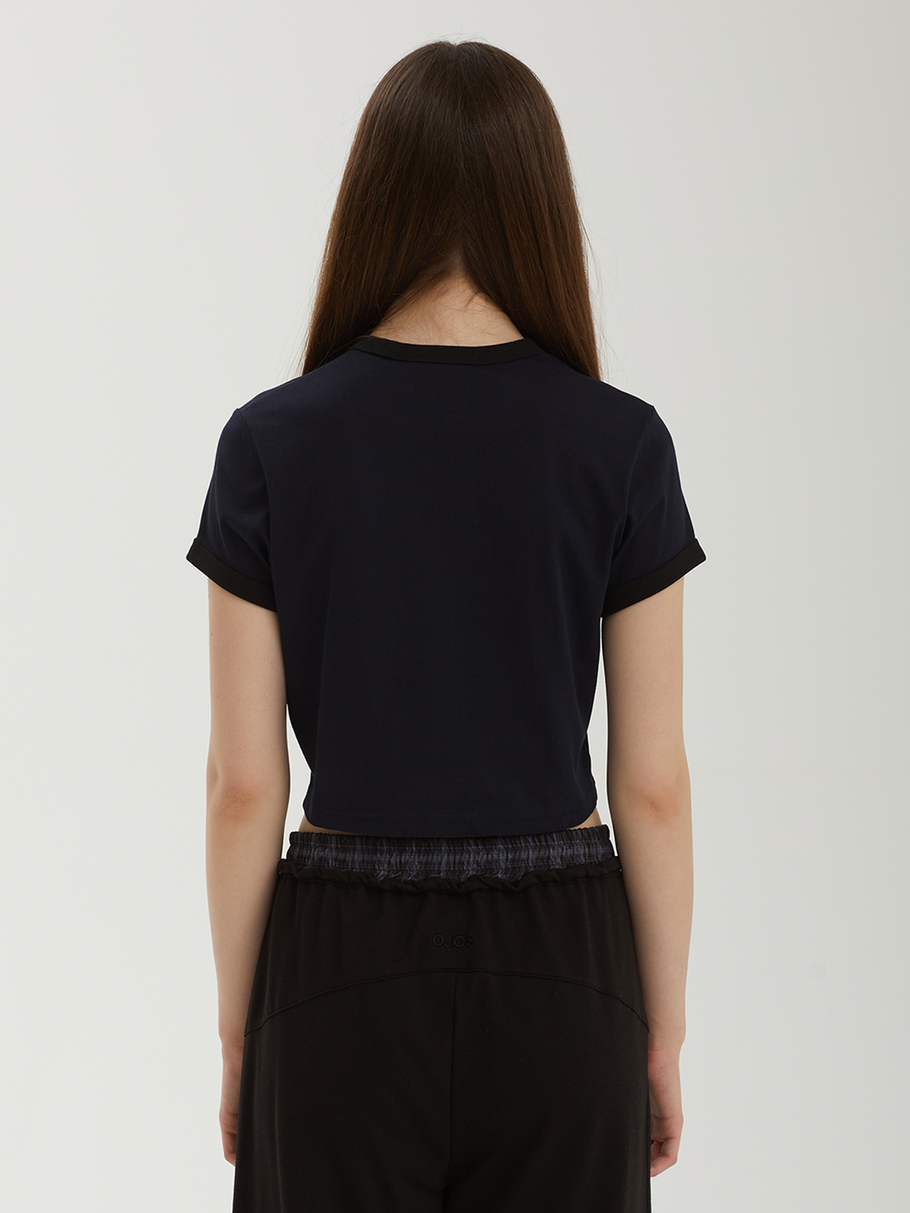 Женская Футболка Cropped Ringer